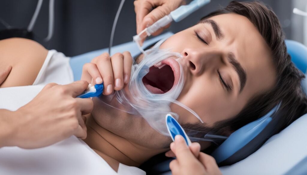 呼吸機使用者的唾液保護