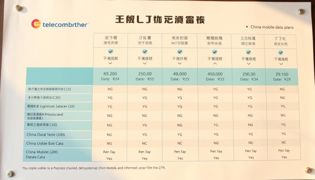 中國移動數據流量方案比較